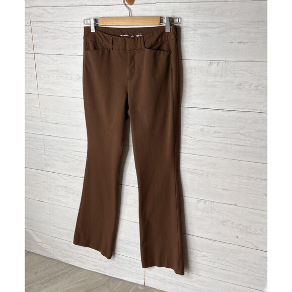 Old Navy Pants Womens Size 6 Petite Chocolate Brown High Rise Pixie Flare - Picture 5 of 16